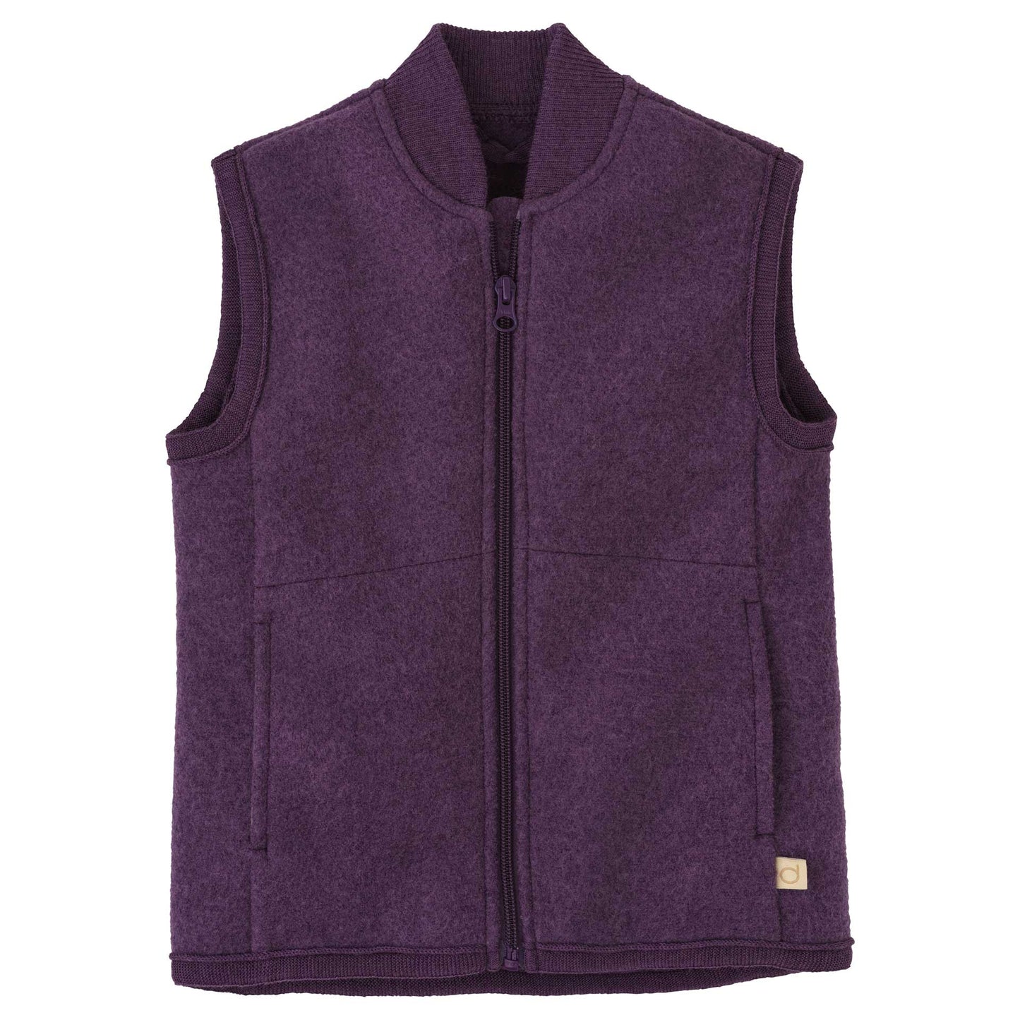Disana Boiled Wool Vest AUBERGINE