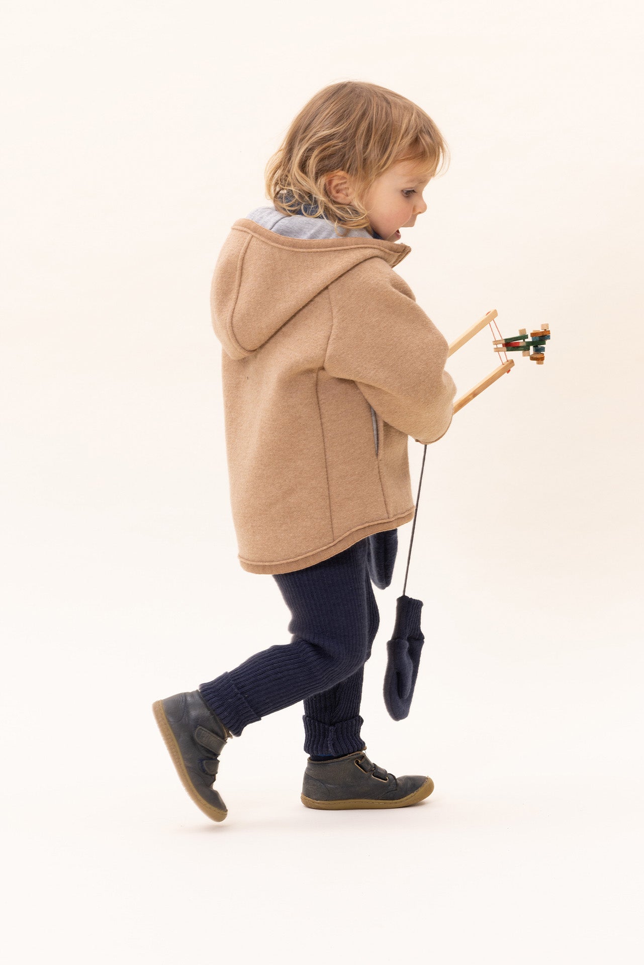 Disana Boiled Wool Zip Jacket CARAMEL