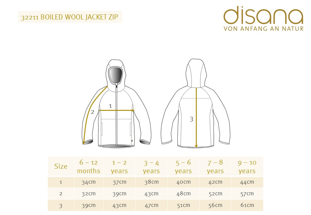 Disana Boiled Wool Zip Jacket CASSIS