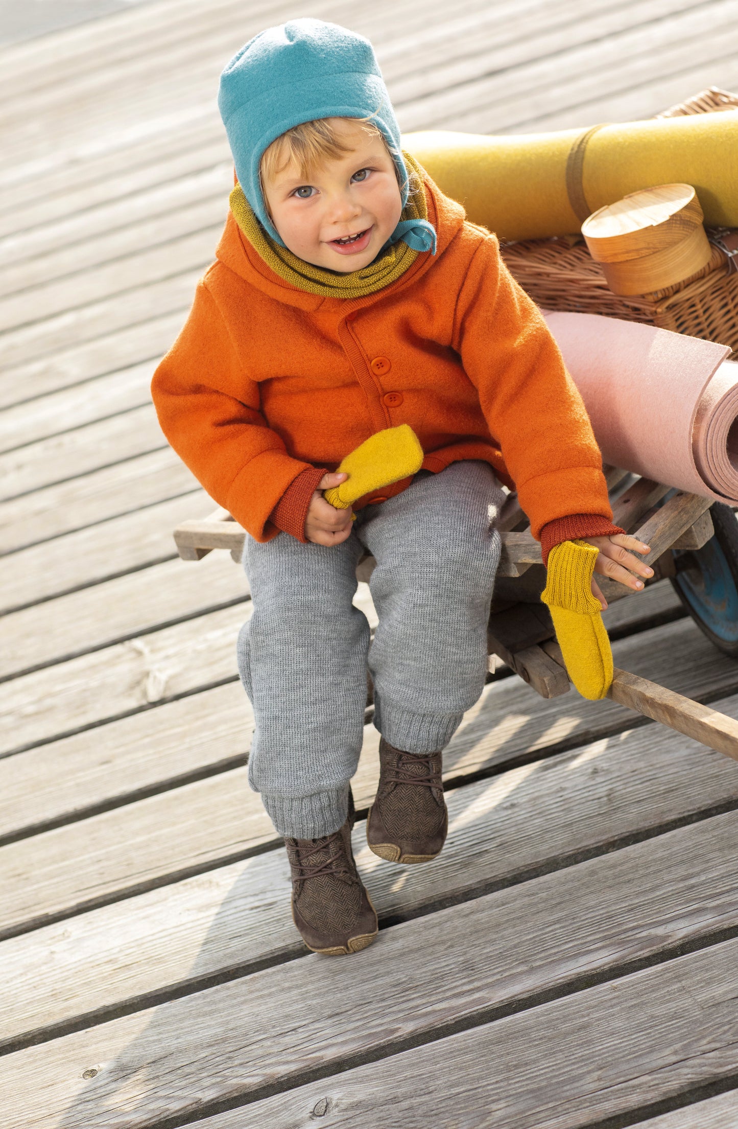 Disana Boiled Wool Jacket ORANGE
