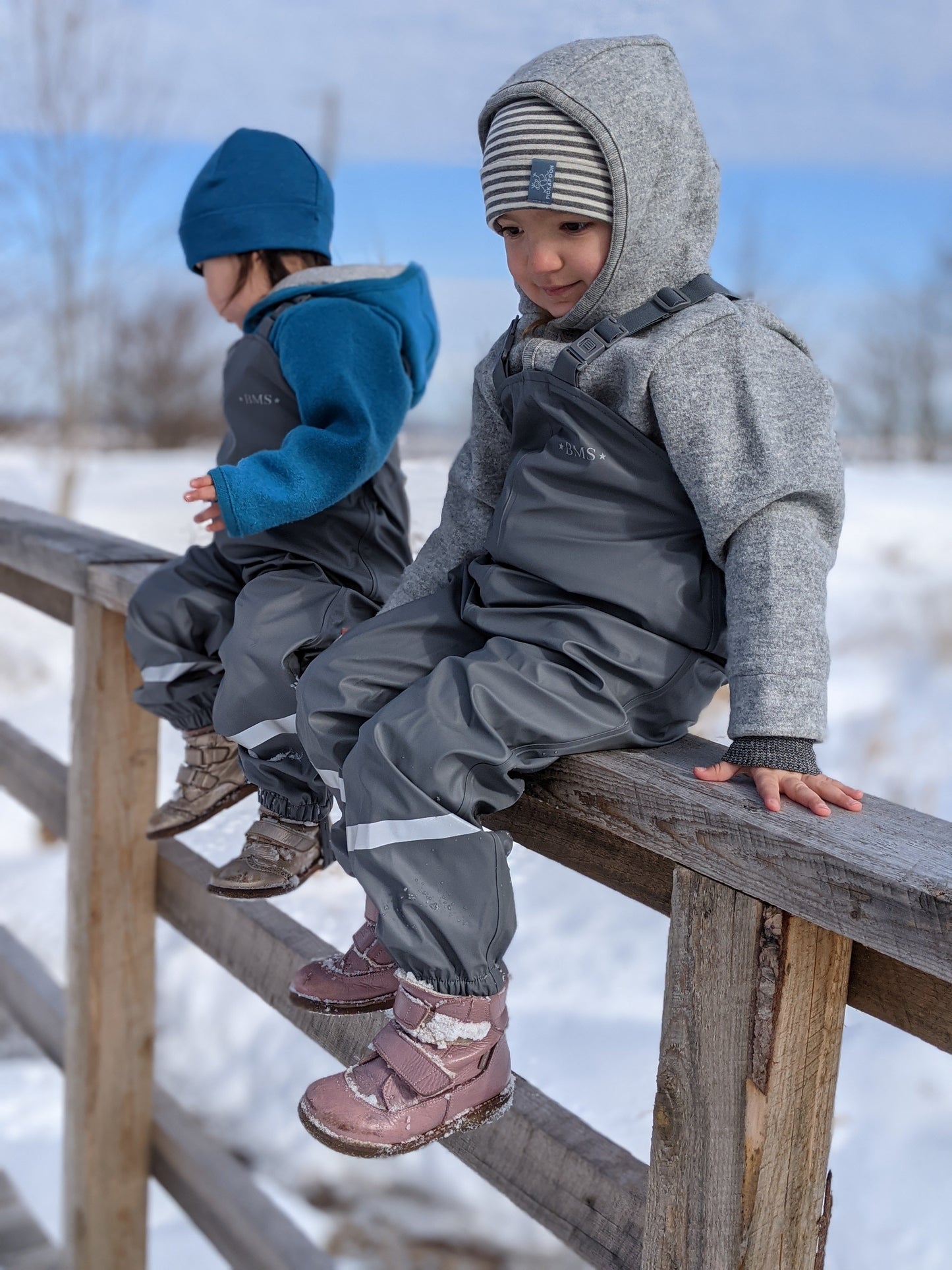 BMS Kids Rain Overall - 100% waterproof-Grey