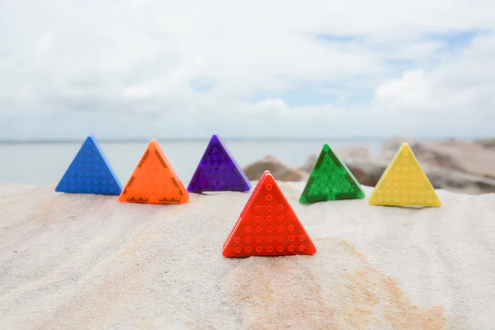 MAGBRIX® MAGNETIC BRICK TILE - EQUILATERAL TRIANGLE 12 PCS PACK