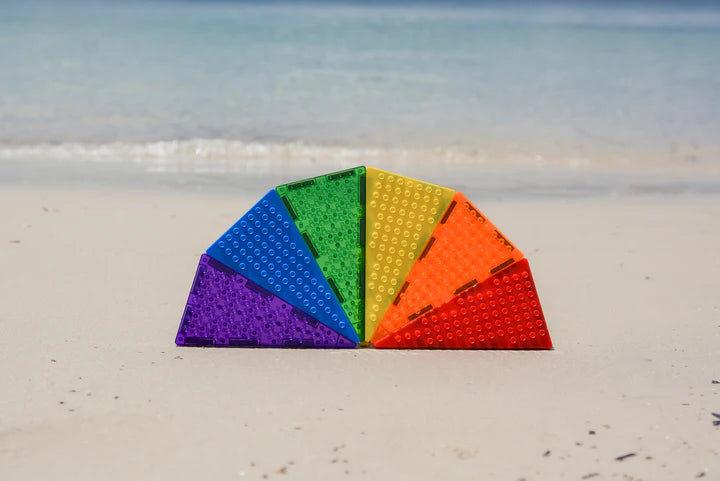 MAGBRIX® MAGNETIC BRICK TILE - ISOSCELES TRIANGLE 12 PCS PACK