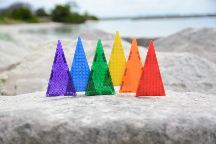 MAGBRIX® MAGNETIC BRICK TILE - ISOSCELES TRIANGLE 12 PCS PACK