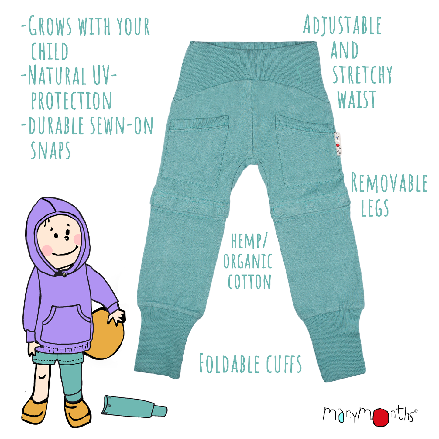 Hemp Long/Short Pants