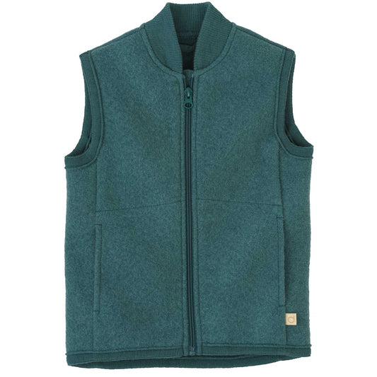 Disana Boiled Wool Vest EUCALYPTUS