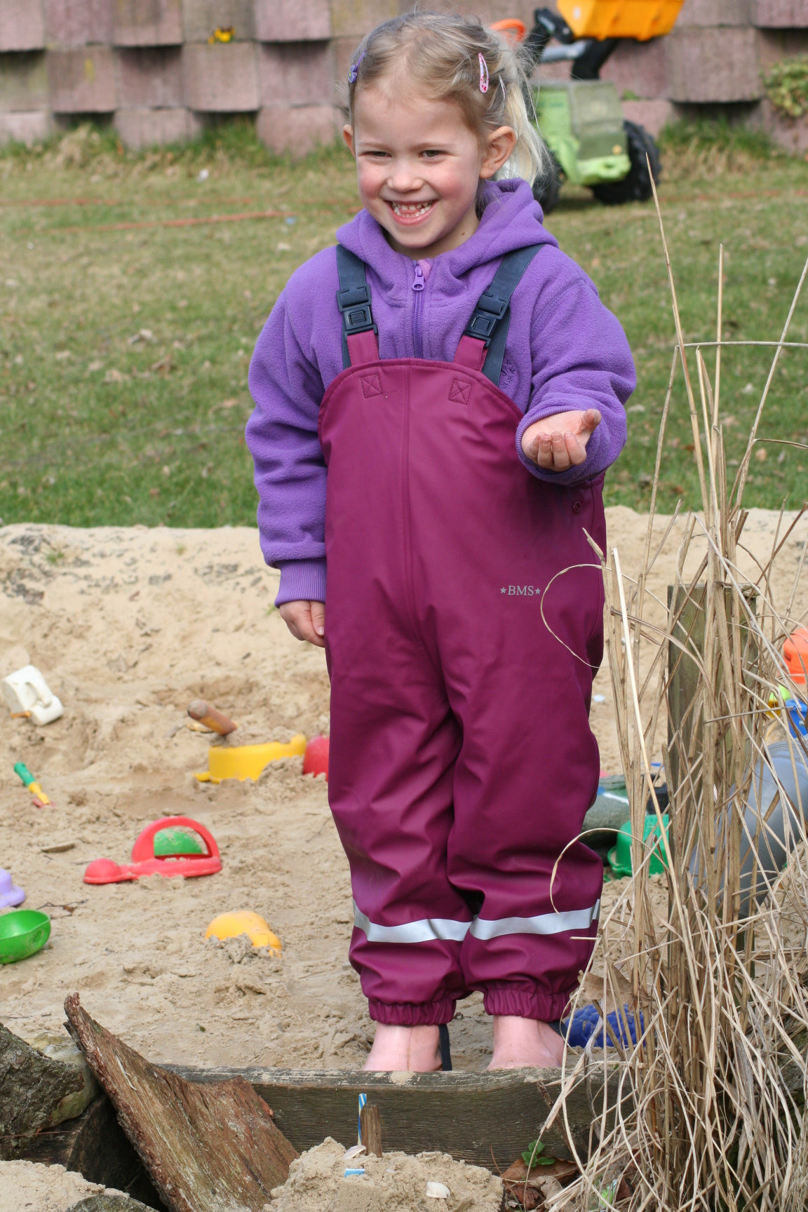 BMS Kids Rain Overall - 100% waterproof-Purple