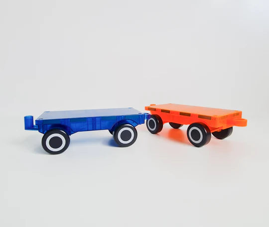 MAGBLOX® TWIN CAR PACK WITH WOODEN WHEELS